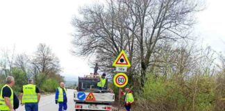 След дъжд – качулка: До 60 км/ч. е намалена скоростта на движение в участъка между Радомирци и Телиш на път I-3